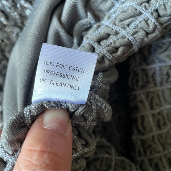 Revolve Petersyn Velvet Smocked Benson Dress in Grey Steel XS - Picture 9 of 10